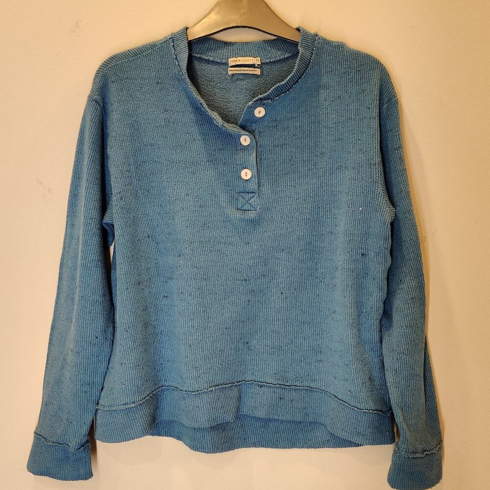 Urban Outfitters Waffle Knit Henley | Medium